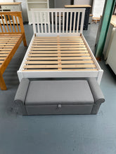 Load image into Gallery viewer, Winged Blanket Box - Grey Linen furniture delivered 
