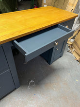 Load image into Gallery viewer, Westcote Inky Blue Double Pedestal Desk Quality Furniture Clearance Ltd
