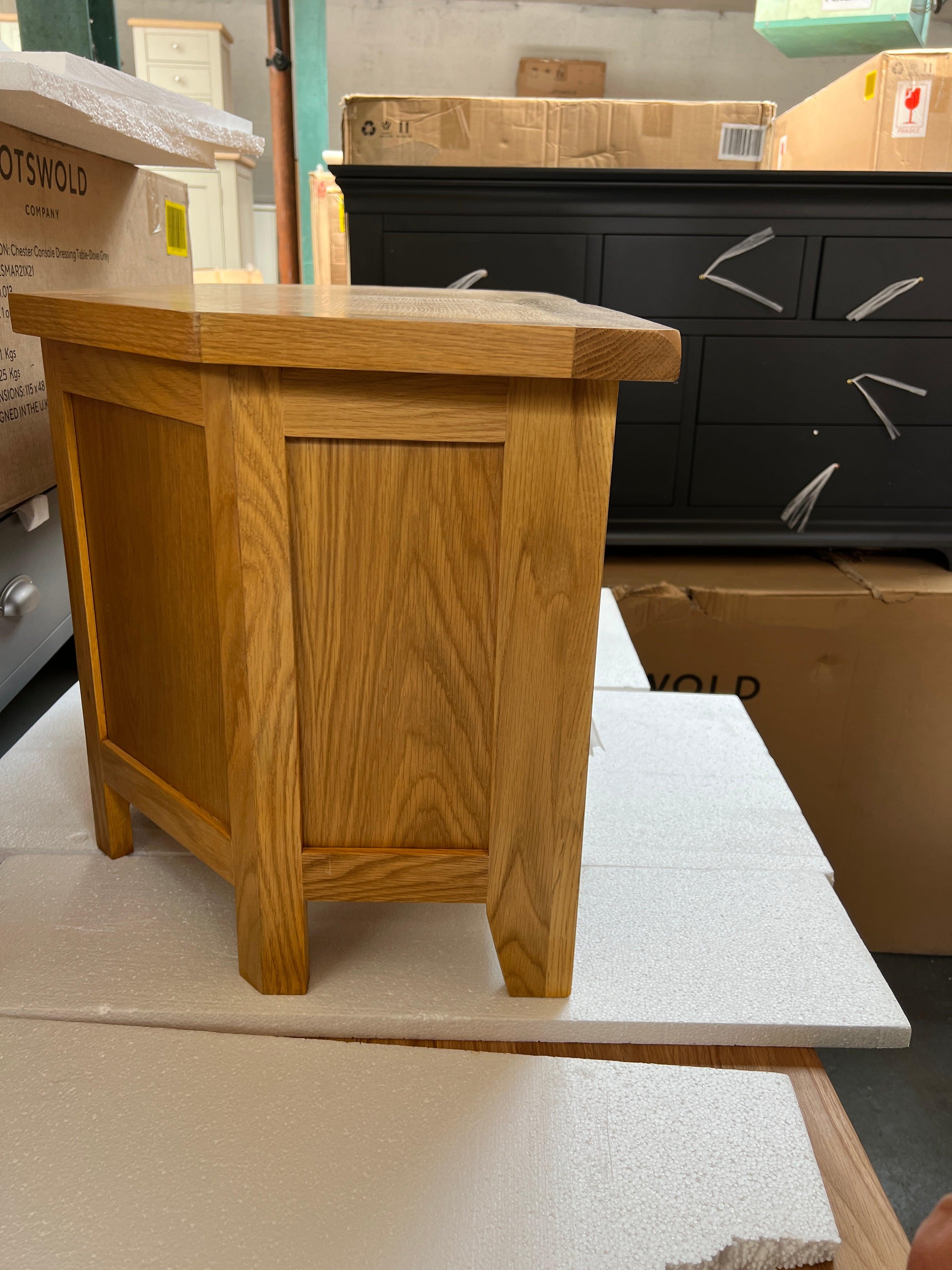 Oakland Rustic Oak Large Corner TV Stand Quality Furniture Clearance Ltd