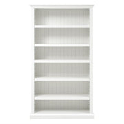 Stow Warm White Large Bookcase Quality Furniture Clearance Ltd