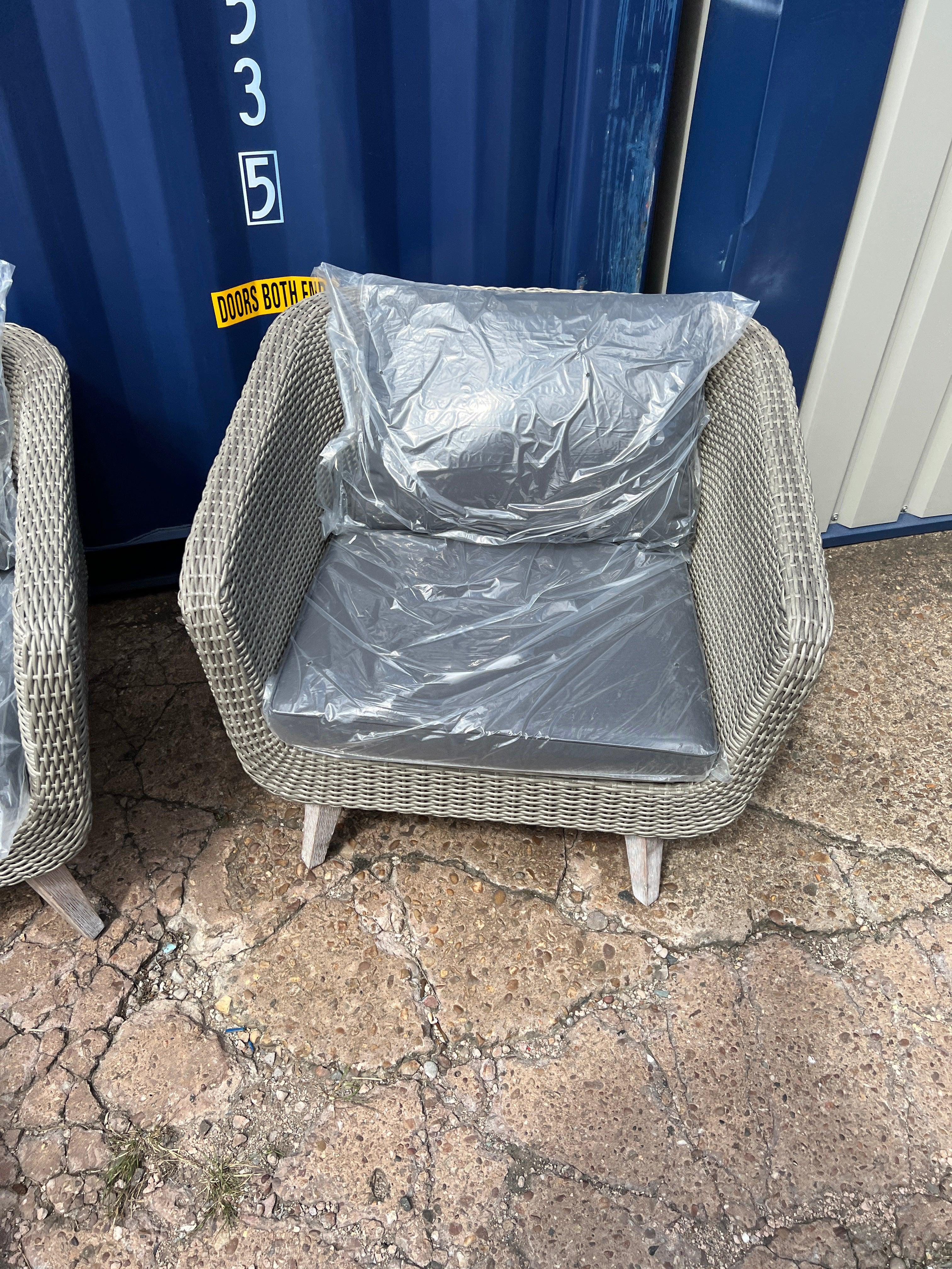 Rattan Cerney 4 Piece Lounge Set - Grey Quality Furniture Clearance Ltd