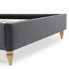 Load image into Gallery viewer, Huxley Iron Velvet Double Upholstered Bed Quality Furniture Clearance Ltd
