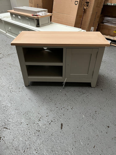 Chester Dove Grey Small TV Stand Quality Furniture Clearance Ltd