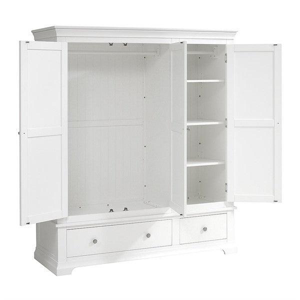 Chantilly Warm white Triple Wardrobe furniture delivered