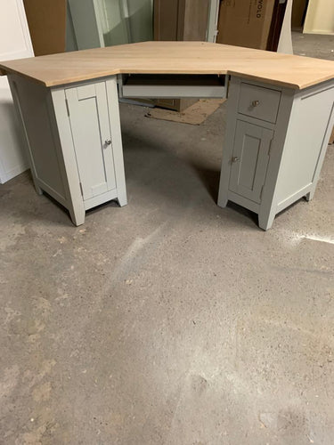 Chester Dove Grey Corner Desk furniture delivered 