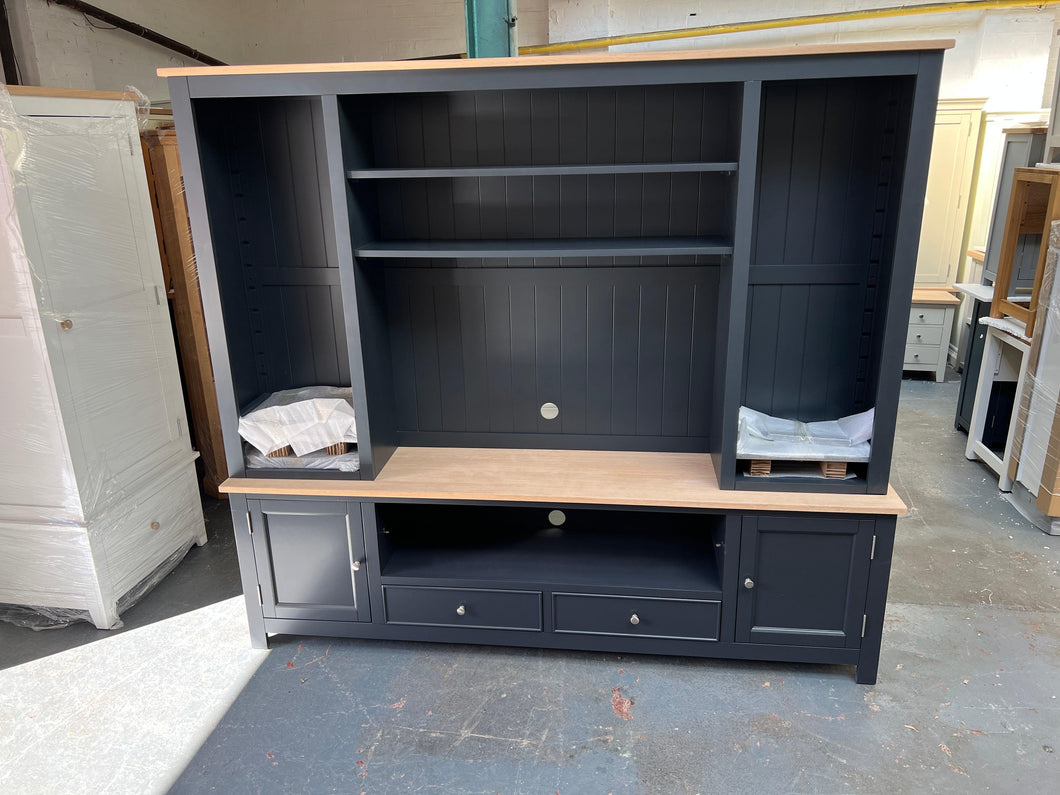 Ellwood Charcoal Extra Large TV and Media Unit Quality Furniture Clearance Ltd